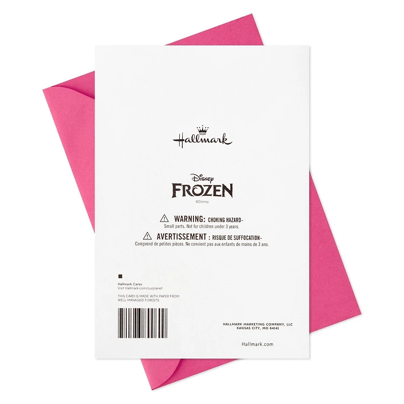 Carte de fête Hallmark pour fille (Bracelet à breloques Elsa La Reine des neiges)