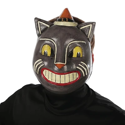 Vintage Black Cat Mask for Adults, Plastic, Unisex, Halloween Costume Accessory for Adults, by Way to Celebrate