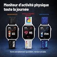 Tetris™: My Play Watch – Retro Gaming Smartwatch with Selective Tech, Non-Connected, Built-in Tetris™, Custom Watch Faces, Classic Arcade Sound, Heart Rate & Fitness Tracker, IP67 Water Resistant.
