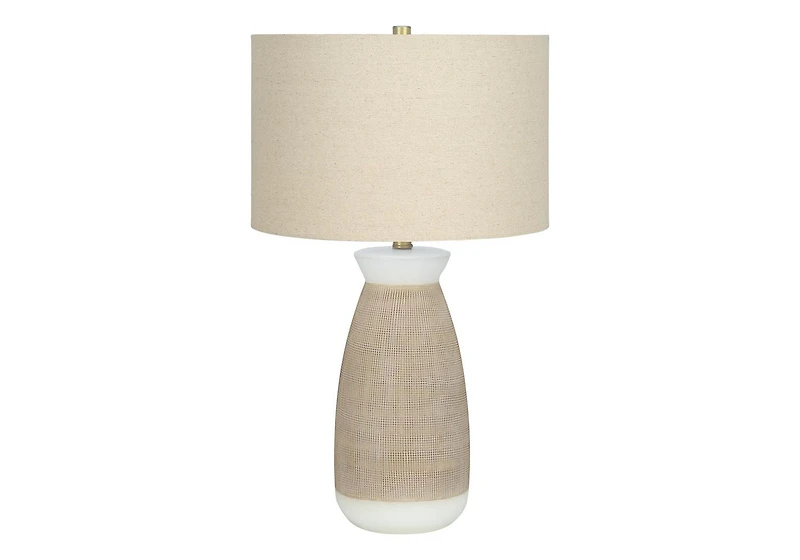Monarch Specialties  Luminaire, 27"h, Lampe De Table, Crème, Tons Beige., Contemporain