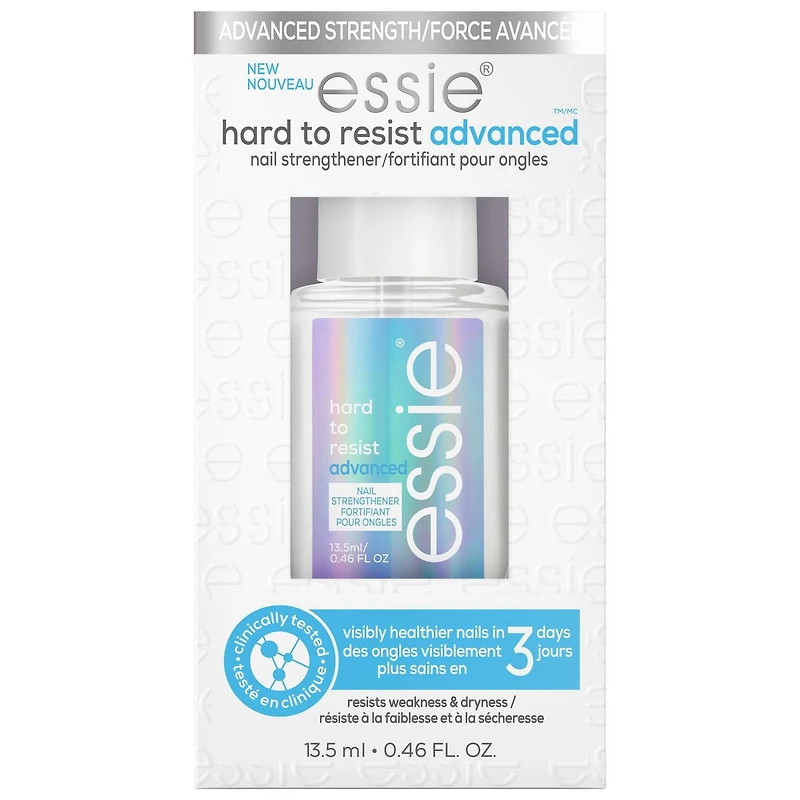 Nail Care Hard to Resist advanced nail strengthener, Clear tint cuticle strengthening for damaged nails - 13.5ml