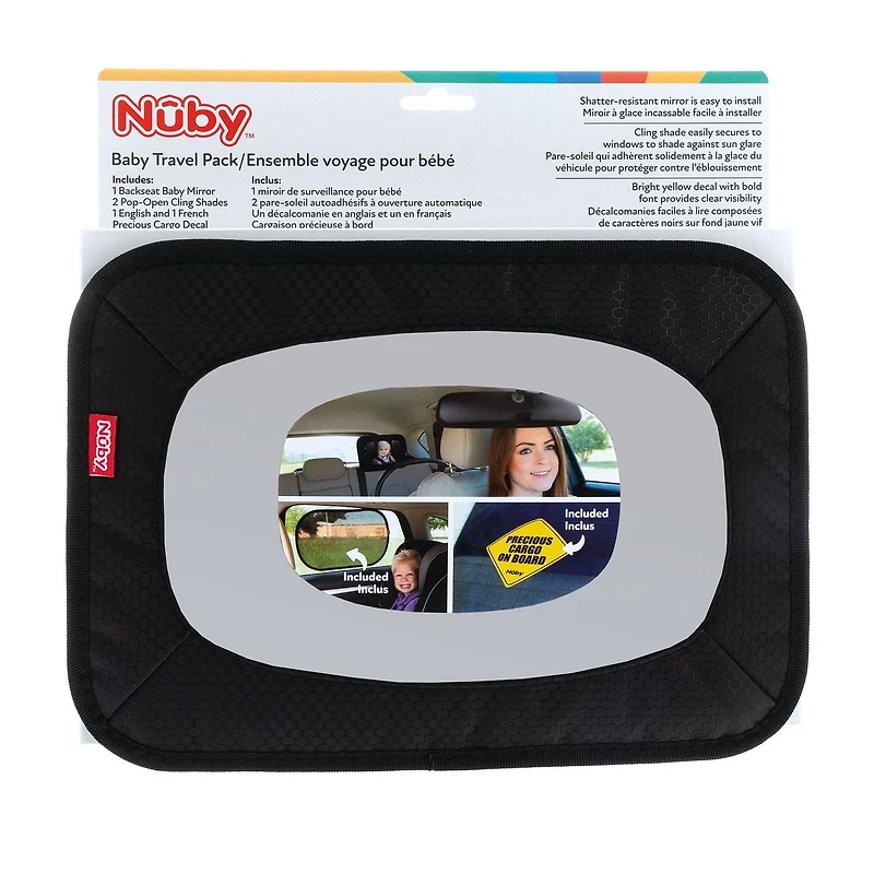 Ensemble voyage pour bébé de Nûby, Ensemble économique inclut quatre accessoires essentiels pour la voiture, Pour les Nouveau-nés