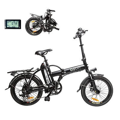 GoPowerBike GoCity Electric Bike | Adult Folding Bike, Weighs Only 46lbs | 50+ Mile Range w/ 5 Pedal-Assist Levels | 20mph Top Speed | Removable Battery | Class 1 and 2 eBike
