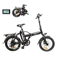 GoPowerBike GoCity Electric Bike | Adult Folding Bike, Weighs Only 46lbs | 50+ Mile Range w/ 5 Pedal-Assist Levels | 20mph Top Speed | Removable Battery | Class 1 and 2 eBike