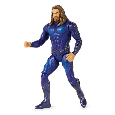 DC Comics, Figurine articulée Aquaman, 10 cm, 2 accessoires, modélisation minutieuse reproduisant le style du film, jouets de super-héros à collectionner pour garçons et filles