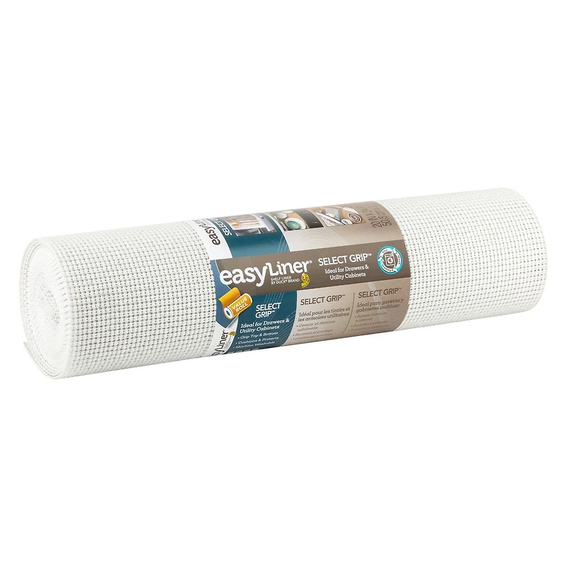 Select Grip EasyLiner Brand Shelf Liner, White, 20 in. x 24 ft.