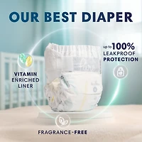 Couches pour bébés Pampers Pure, taille 2 ( à [12 lb à 18 lb]), jusqu’à 100 % sans fuites, couches douces hypoallergéniques haut de gamme
