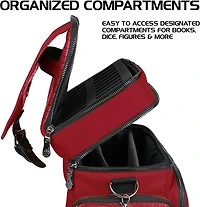 ENHANCE Collector's Edition RPG Adventurer's DND Bag – Sac de voyage extérieur en peau de dragon avec coffre de rangement pour figurines de table, porte-tapis, poches pour dés et jetons, convient pour