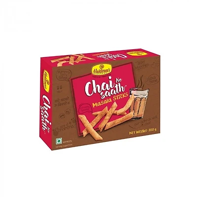 HALDIRAM MASALA STICKS 200G Spicy potato and gram flour noodles, crunchy snack in a 200g pack.