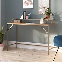 Sauder International Lux Writing Desk, Sindoori Mango, 431300