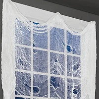 Gaze blanche effrayante d'Halloween, 65"W x 84"H, décoration en tissu, décoration extérieure, par Way to Celebrate