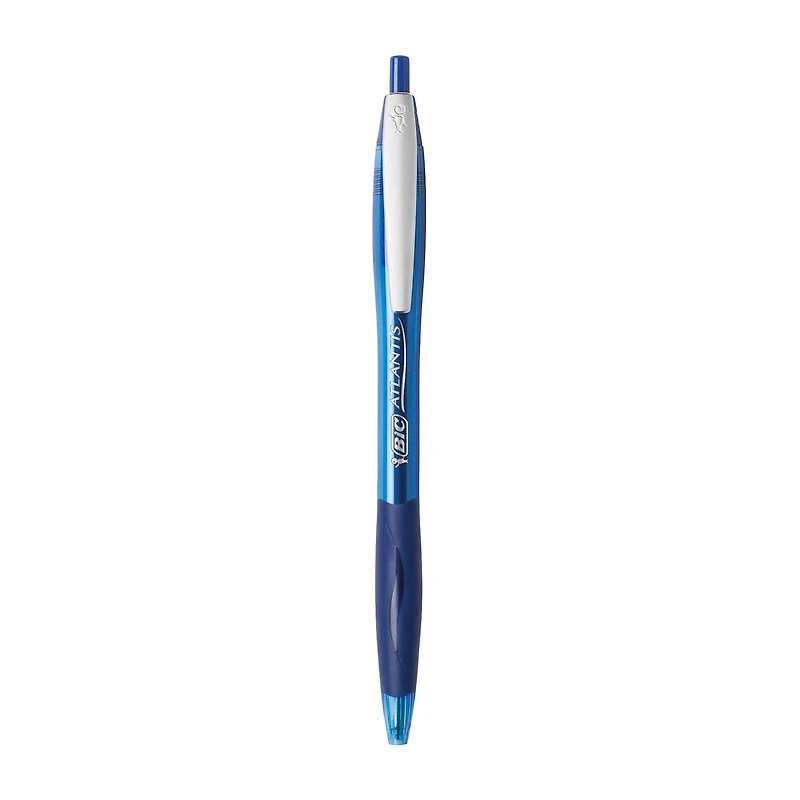 BIC Atlantis Original Retractable Ball Pen, Medium Point, Blue, 8 Count, The trusted original for a classic look and feel, 8 Count