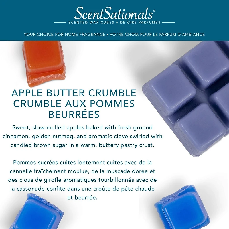 Cubes de cire parfumée ScentSationals - Crumble aux beurre de pomme