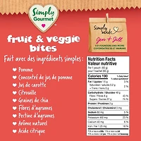 Simply Gourmet Apple Carrot with Chia Bites, Fruit & Veggie Bites
