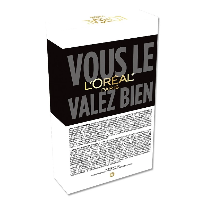 L'Oréal Paris Makeup Gift Set - Lash Paradise Mascara and Lipstick, Holiday Set
