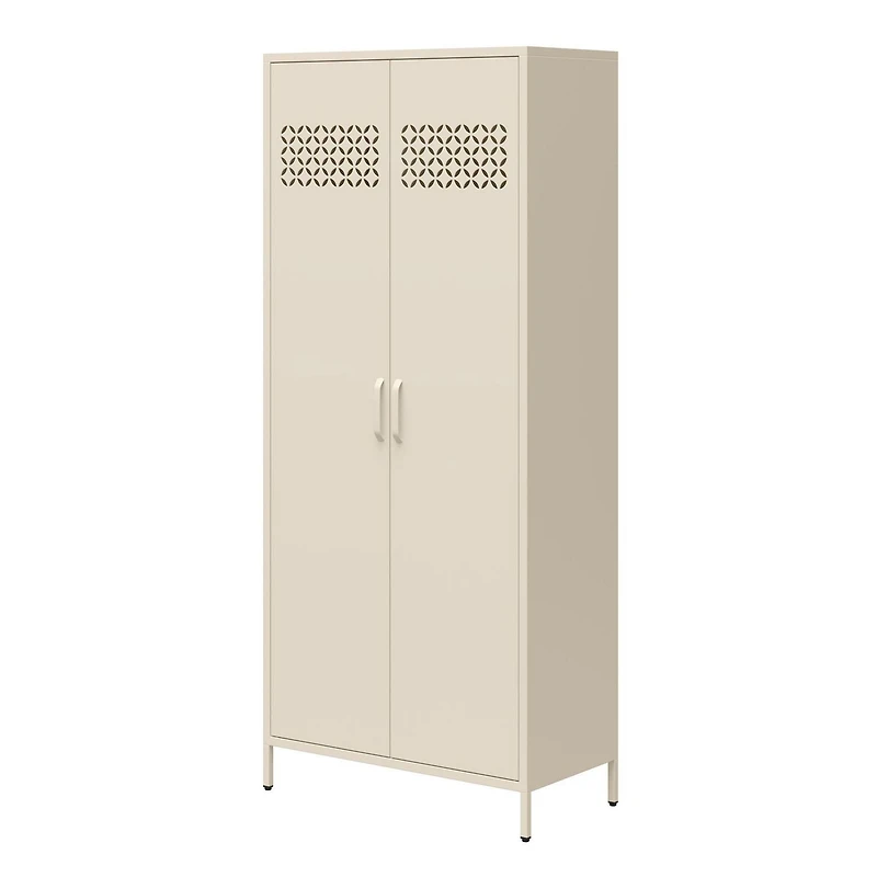 Mr. Kate Annie Tall Metal 2 Door Cabinet, Parchment