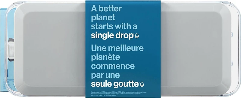Distributeur de filtration d’eau Brita d’une capacité de 27 tasses, réduit le goût et l’odeur de chlore dans l’eau du robinet, filtre pouvant traiter 151 L, modèle Ultramax gris