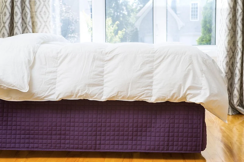 Gouchee Home Jupe de lit matelassée à grille