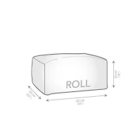 Gouchee Home Roll Velvet Masala Pouf – Rectangular Ottoman with Polystyrene Bead Fill & Luxe Velvet Cover –Lightweight Floor Cushion for Living Room, Bedroom or Office