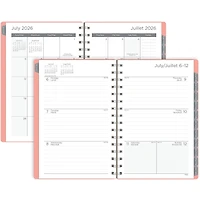 Agenda scolaire hebdomadaire et mensuel format petit Mead® Magic Planets Rose 2026‑2027