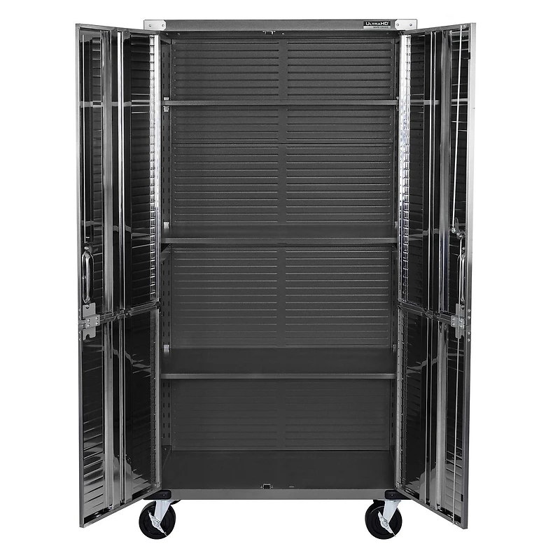 Armoire de rangement roulante UltraHD, Graphite, 91 cm (L) x 46 cm (P) x 183 cm (H)