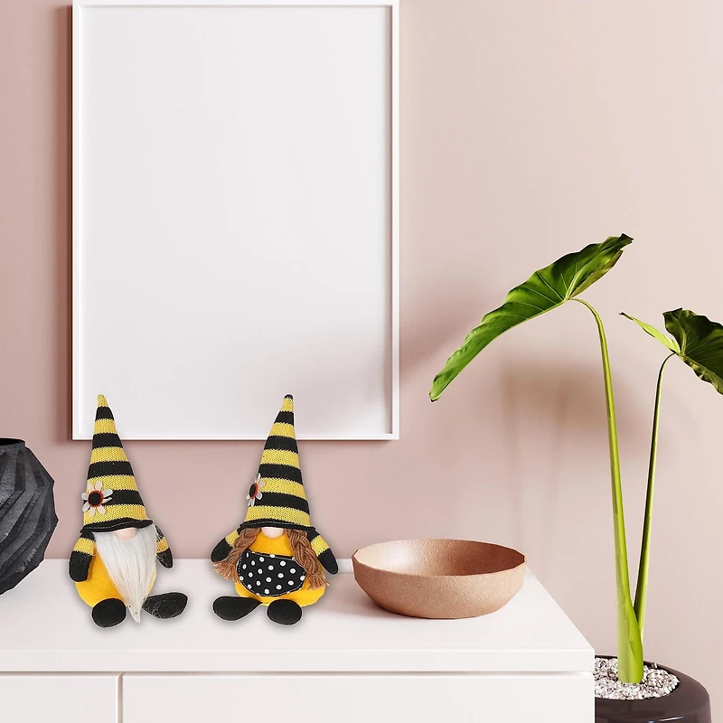 IH Casa Decor Miel Abed Gnome Peluche Asstd - Ensemble De 2