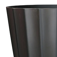 16" grand planteur cannelé, Bronze 16 po, Grand planteur cannelé