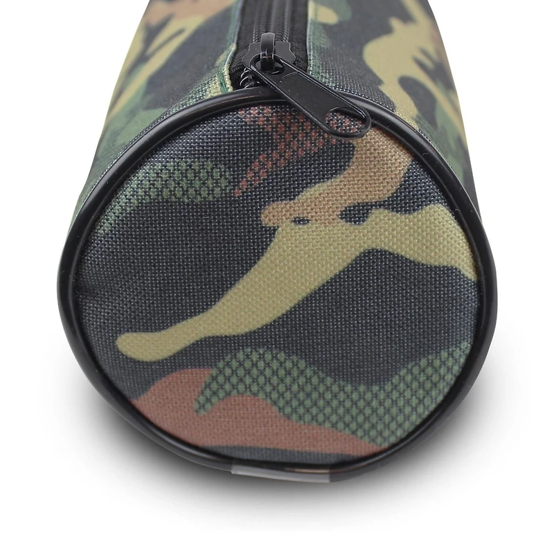 Pen + Gear Étui à crayons en forme de tonneau, motif camouflage, vert