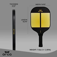 Amity Tournament Series Carbon Fiber Pickleball Paddle 7.6 oz - Balanced Edition by Orca