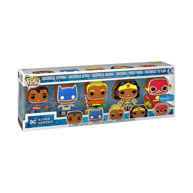 Funko Pop! Heroes: DC Holiday - Gingerbread Vinyl Figure 5-Pack (Walmart Exclusive)