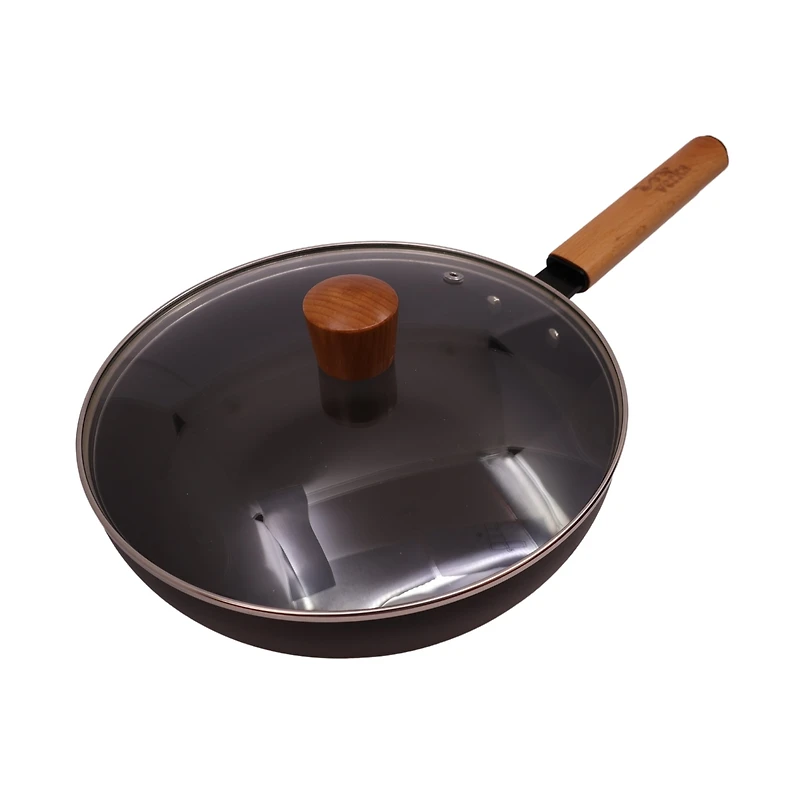 Karahi anodisé Verka avec couvercle
