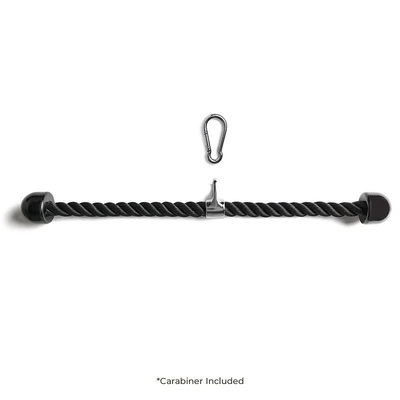 Sunny Health & Fitness Tricep Push Down Non-Slip Rope Cable Attachment 27 Inches Exercise Machine Pulley System Gym Workout Face Pull, Bicep Hammer Curl, Overhead Extension, Abdominal - SF-XFA013