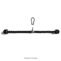 Sunny Health & Fitness Tricep Push Down Non-Slip Rope Cable Attachment 27 Inches Exercise Machine Pulley System Gym Workout Face Pull, Bicep Hammer Curl, Overhead Extension, Abdominal - SF-XFA013
