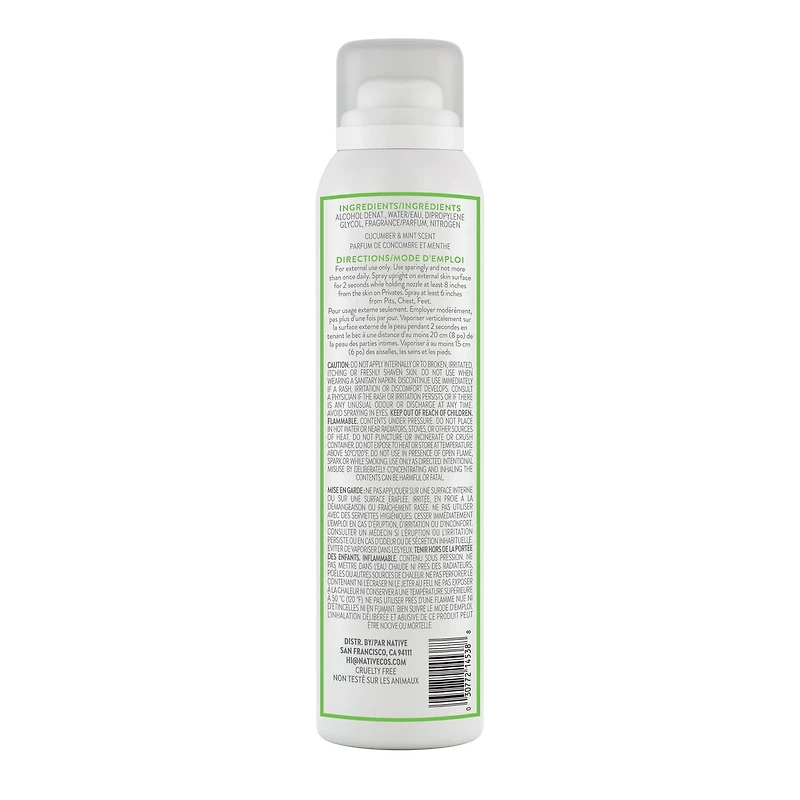 Native – Désodorisant pour le corps Concombre & menthe – 99 G 99g