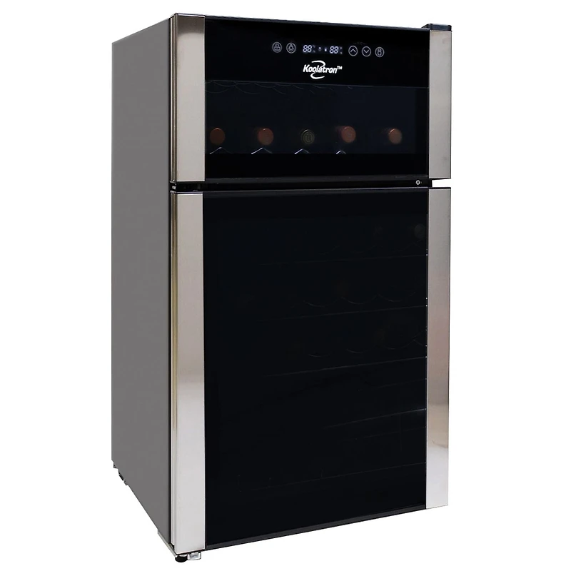 Koolatron 29 Bottle Dual Zone Wine Cooler Freestanding Wine Fridge