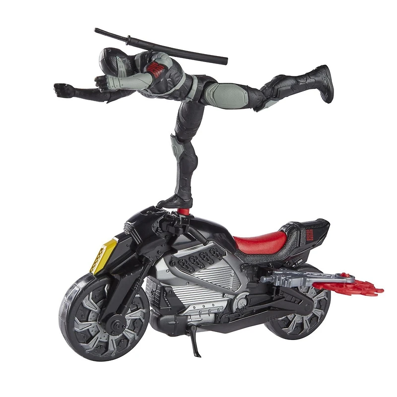 Snake Eyes: G.I. Joe Origins Snake Eyes with Stealth Cycle Figure and Vehicle with Ninja Spin Attack Feature, Toys for Kids Ages 4 and Up