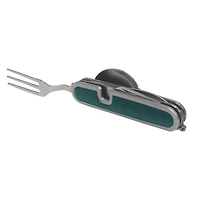Coghlan's Folding Cutlery Set, Stainless Steel, Green with Silver Trim, All-in-one compact utensils