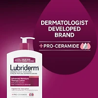 Lotion Lubriderm Advanced Moisture Therapy - Vitamine E, provitamine B5, procéramides, peau sèche, sans parfum 710 ml