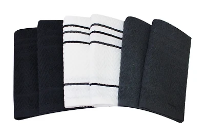 Mainstays Kitchen Towels 6-Pack, 100% Cotton, 16" x 26", 6/16x26" Kitchen Towel