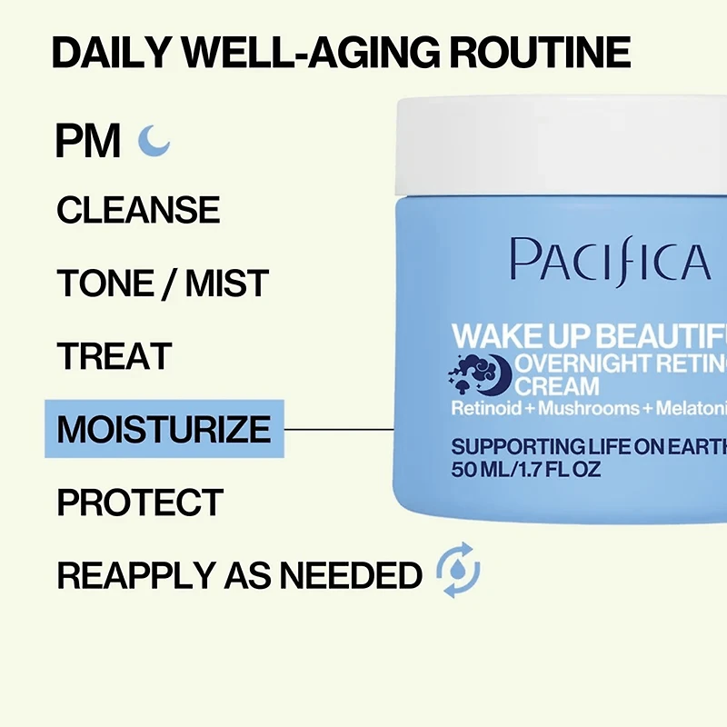 Pacifica - Crème rétinoïde de nuit Wake-up Beautiful - 1,7 oz