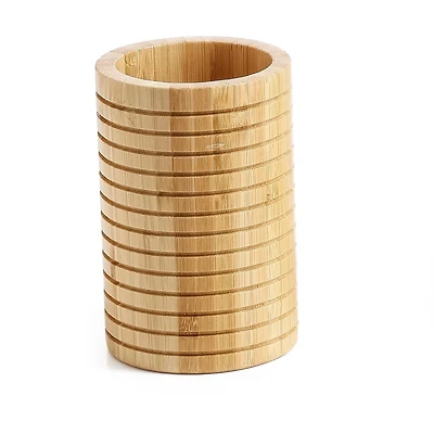 Hometrends Gobelet Nervuré en Bambou Bambou, 7.3 cm x 11.5 cm