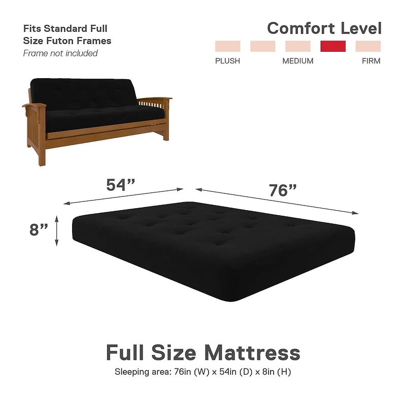 Matelas futon à ressorts ensachés de 8 po Trule de Signature Sleep, simili-lin de polyester, format deux places