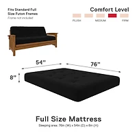 Matelas futon à ressorts ensachés de 8 po Trule de Signature Sleep, simili-lin de polyester, format deux places