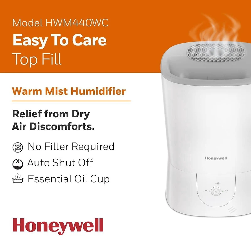 Honeywell HWM440WC Humidificateur à vapeur tiède