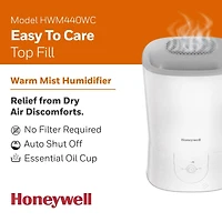 Honeywell HWM440WC Humidificateur à vapeur tiède