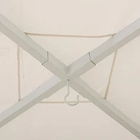 Sunjoy Pergola moderne en acier 10 x 10 pi avec auvent , blanc