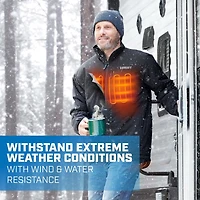 HART Ensemble de veste chauffante pour homme de 20 volts pour travaux moyens avec batterie, noire, M-XL