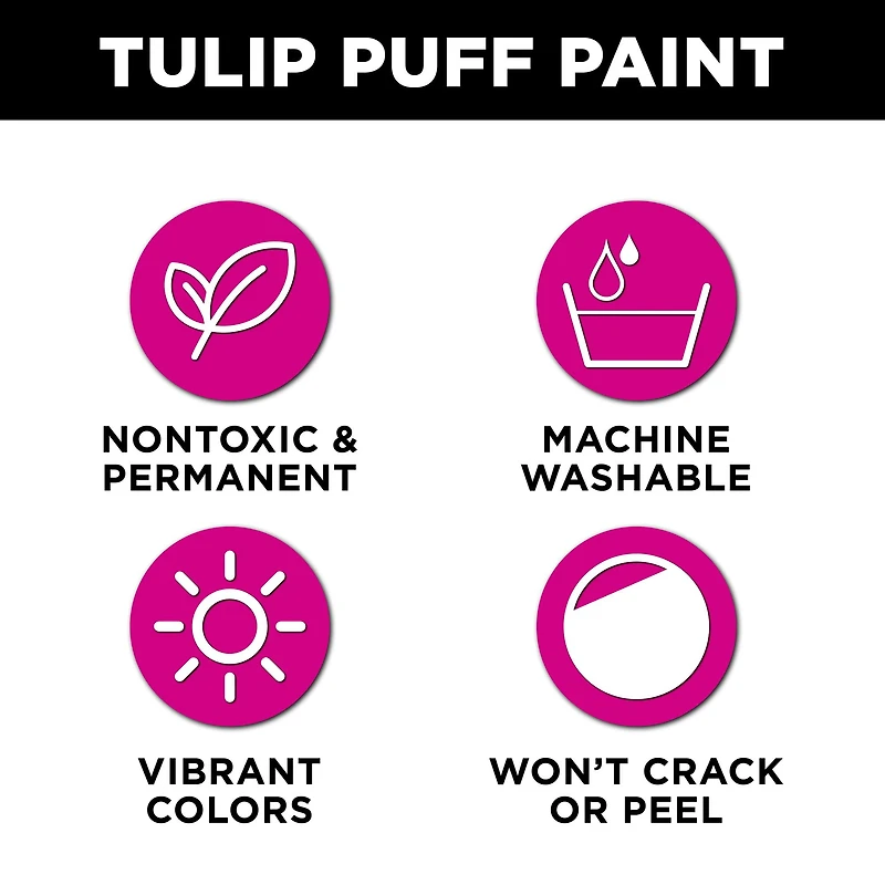 Tulip Puff Dimensional Fabric Paint, Leaf Green, 4 fl. oz., Nontoxic, Liquid, Permanent, Flexible, Machine Washable, 3D Texture