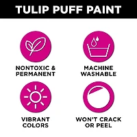 Tulip Puff Dimensional Fabric Paint, Leaf Green, 4 fl. oz., Nontoxic, Liquid, Permanent, Flexible, Machine Washable, 3D Texture