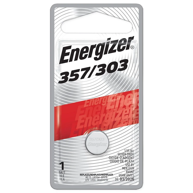 Pile miniature Energizer 357/303 à l’oxyde d’argent Pile miniature /303 à l’oxyde d’argent